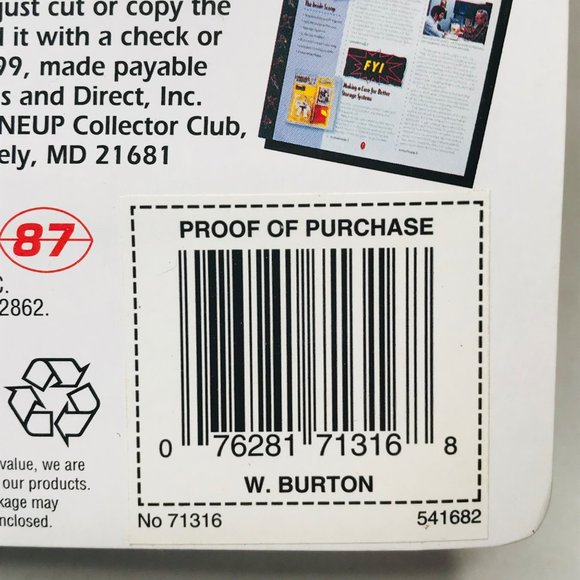 Vintage Starting Lineup Ward Burton Figure Winners Circle 1997 With Card New - Picture 7 of 10